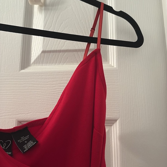 Windsor Red Sasha Formal High Slit Wrap Dress - Picture 9 of 9